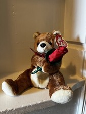 Ty Beanie Baby Always The Bear With Rose Retired 2004