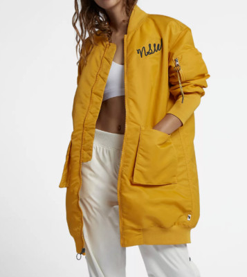 nike yellow parka