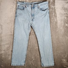 Levi's 505 Jeans Men's 40X28 (Tag 40X29) Blue Straight Regular Fit Distressed