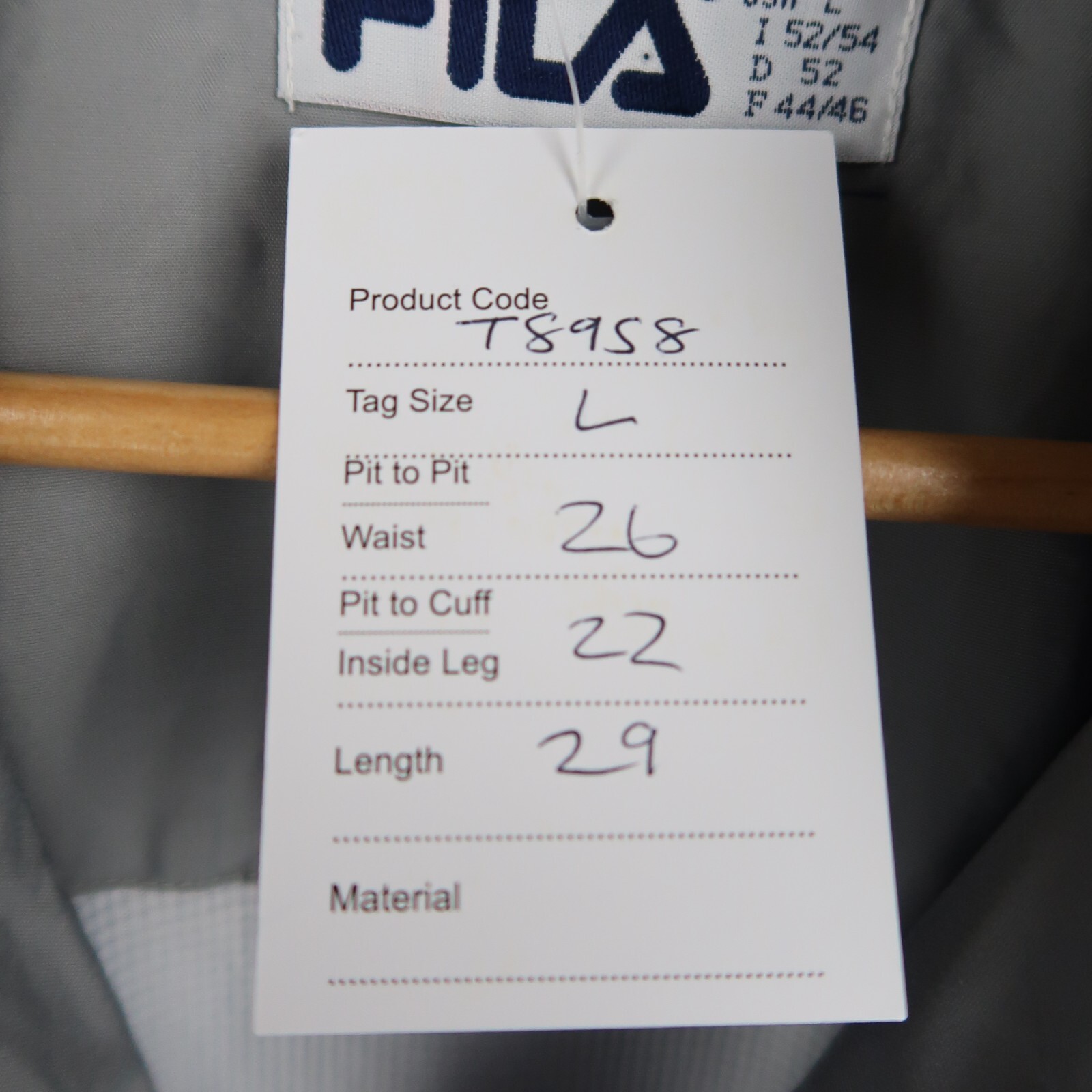 Giacca a vento Fila vintage anni 90 Y2k track top taglia L (T8958)