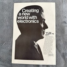 Hughes Aircraft Company Satellites Electronics Missiles Vintage Print Ad 1968