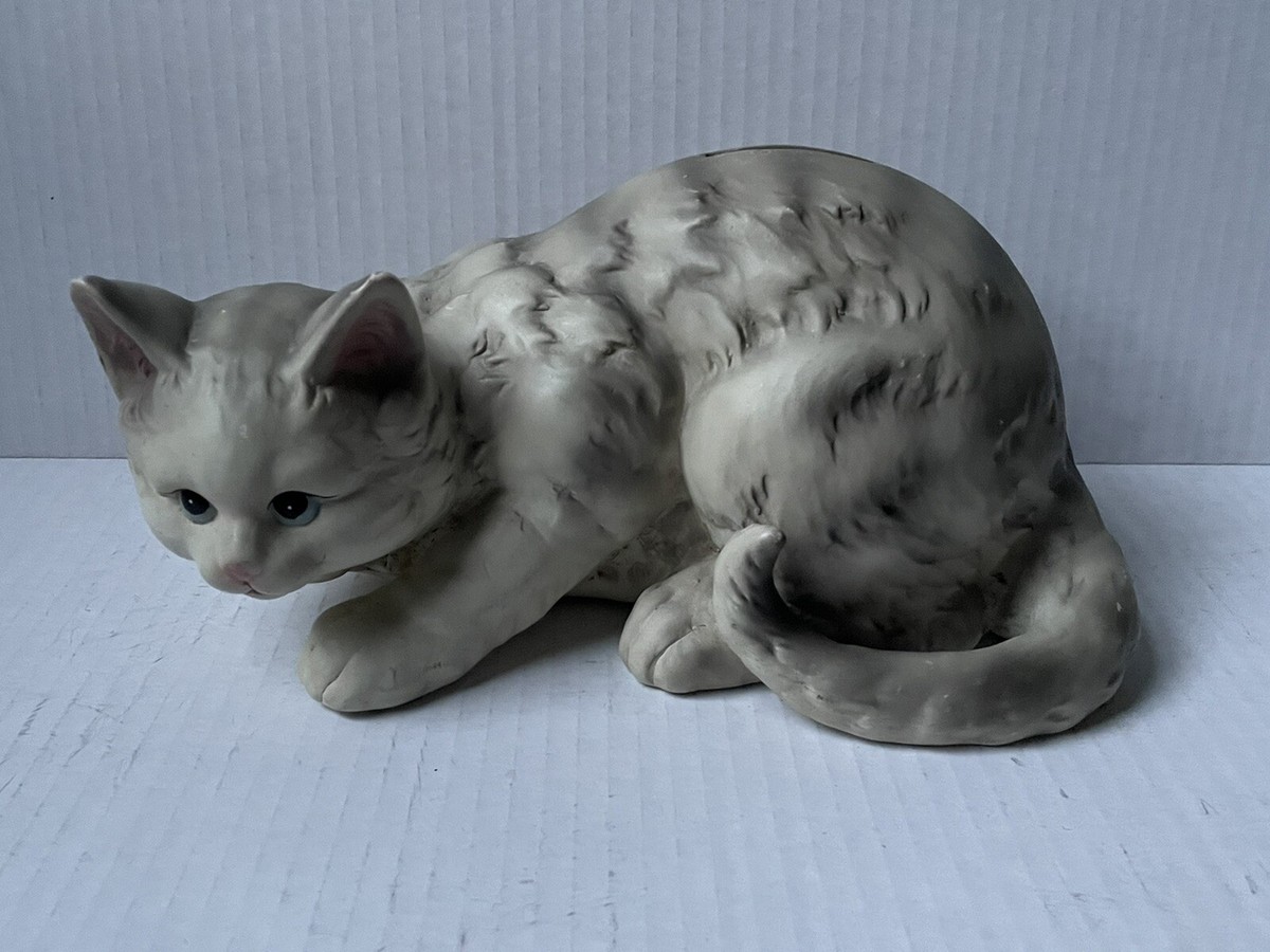 Continental Creations Cat Savings Bank - Gray and White | eBay