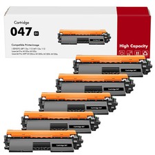 5 Pack Black CRG 047 Toner for Canon 047 ImageCLASS LBP113W LBP112 MF113W MF112