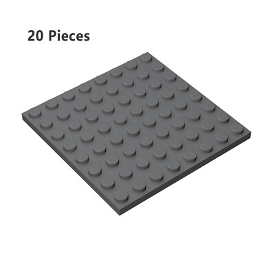 41539 Plate 8X8 Dark Gray Bricks Parts 20 PCS Bricks, Pieces & Parts