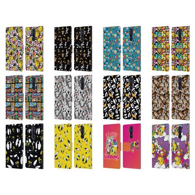 OFFICIAL LOONEY TUNES PATTERNS LEATHER BOOK WALLET CASE COVER FOR NOKIA PHONES