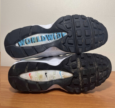 Nike Air Max 95 SE Worldwide Pack White Blue Fury Size 11 Sneakers