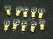 Lionel Trains Light Bulbs # 432 Screw Base 18 Volt  - Clear Globe