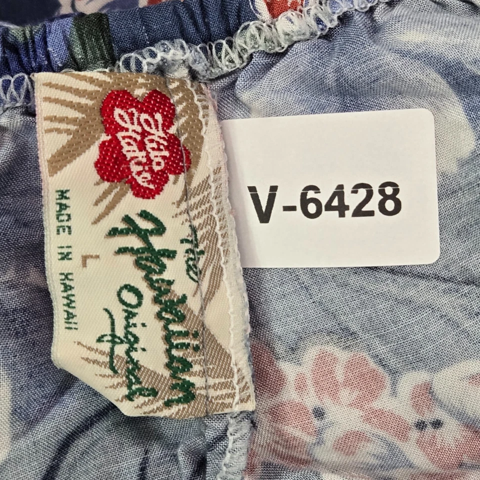 Vestido para mujer Hilo Hattie grande azul floral The Hawaiian original años 90 Foto 2 de 4