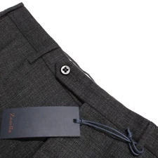 Zanella NWT Dress Pants Size 32 US Curtis In Gray Melange Wool Blend