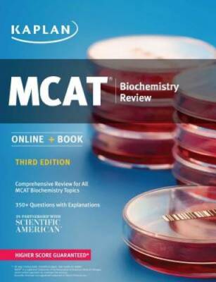 MCAT Biochemistry Review: Online + Book (Kaplan Test Prep) - Paperback - GOOD
