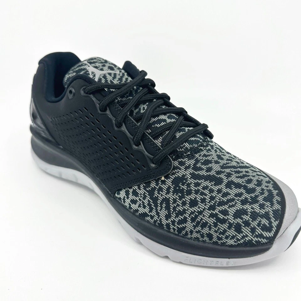 Jordan Trainer ST Negro Blanco Lobo Gris Elefante Estampado Hombre Tenis 820253 010 Foto 2 de 4