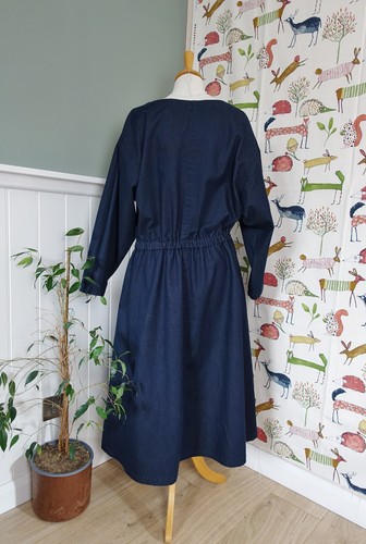 KIN by JOHN LEWIS Dark blue Cotton blend denim look dress size 14 - Picture 8 of 10