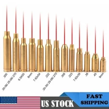 Laser Bore Sight 8MM/9MM/223 REM/308/7.62/12GA/38/20GA Red Cartridge boresighter