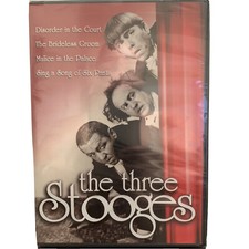 Three Stooges 4 Episodes Larry Moe Curly, New And Sealed DVD 2000 Black N White