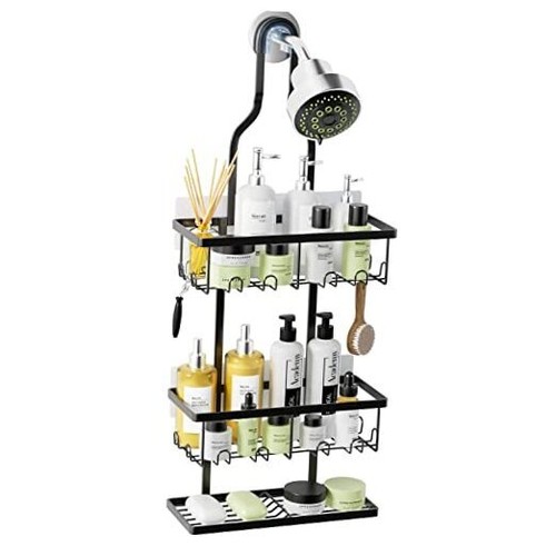 Shower Caddy Hanging, Bathroom Shower Organizer Hanging, Black Shower ...