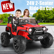 12/24V Large Ride On Truck Kids Electric Car Parental Remote Control Xmas Gift