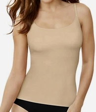 MAIDENFORM Cover Your Bases NUDE Lt Control Cool Comfort Camisole Top Womens L