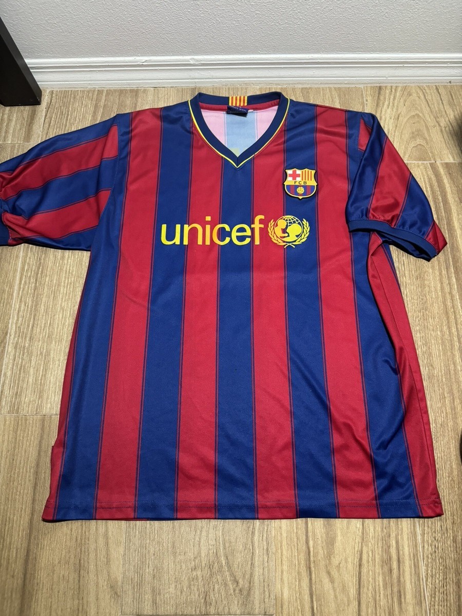 新品・未使用 タグ付 FC Barcelona ユニフォーム シャツunicef FC BARCELONA LIONEL MESSI OFFICIAL UNICEF FOOTBALL SHIRT