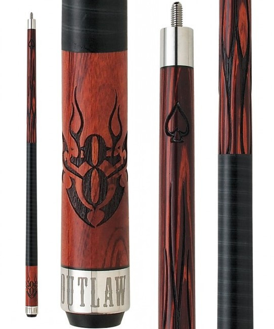 Outlaw OL21 8 Ball and Flame Pool Cue | eBay