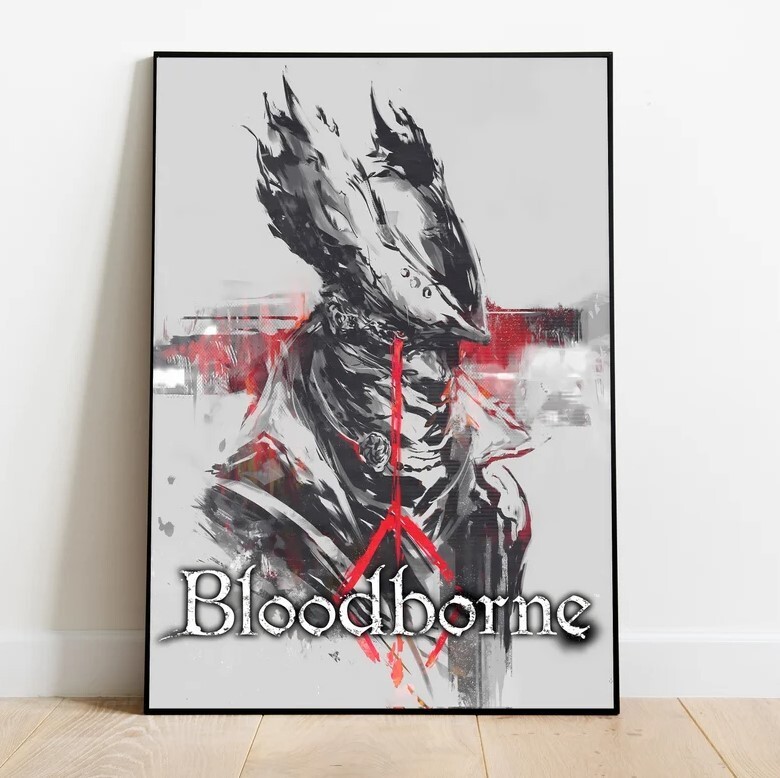Bloodborne Poster, Wall Art & Home Decor, Action RPG Video Game Poster Gift-image