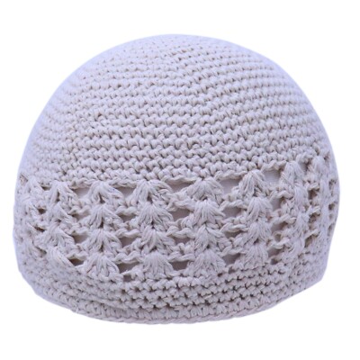 KUFI Crochet Beanie Skull Cap Knit Hat Muslim Islamic Prayer New