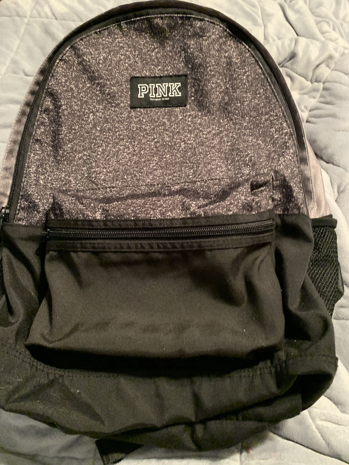 victorias secret (Pink) backpack. Black And Gray Gem