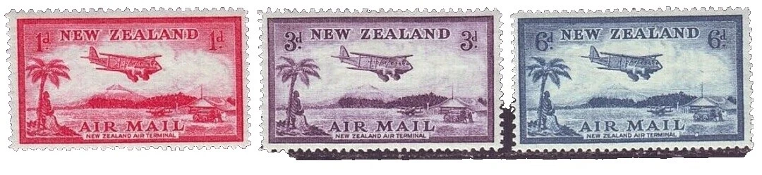 Estampillas de aviación con bisagras de Menta