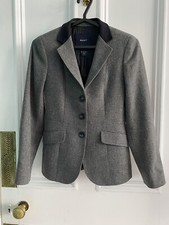 Gant Grey Single-breasted Tweed Wool Blazer. Us 4/uk 8