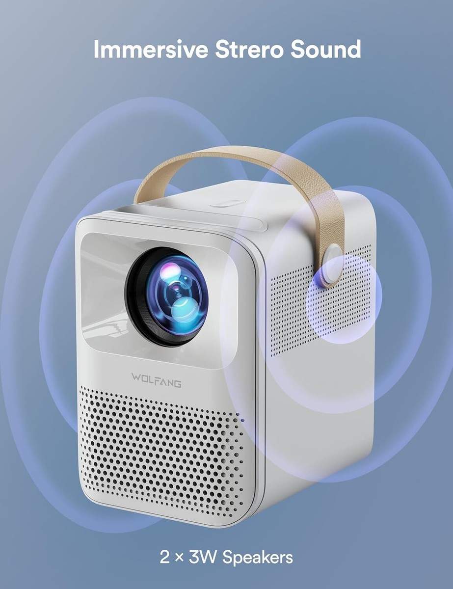 Portable Projector, 4K Mini Projector 5G WiFi Bluetooth, 15000L