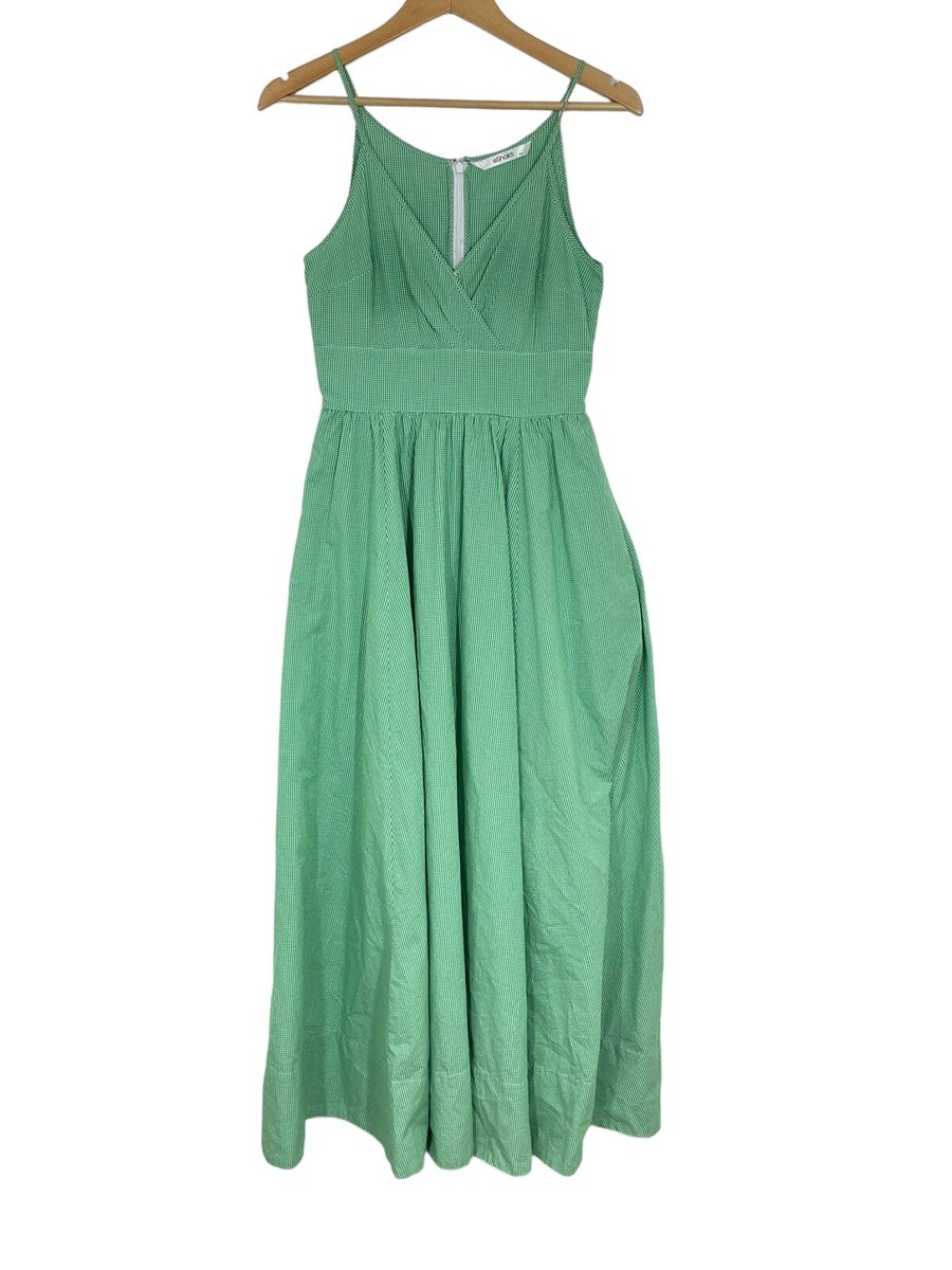 slim fit dress slacks Eshakti Mint Green Floral Long Sleeve Midi Dress main image 0