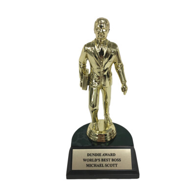 Michael Scott World's Best Boss Dundie Award Trophy Office Gift
