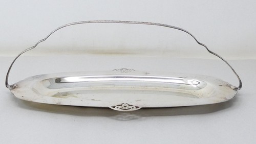 Art Deco Serving Tray Silver-Plated Floral Leaf Cut-Out Patterns 1930s-1940s - Picture 2 of 8