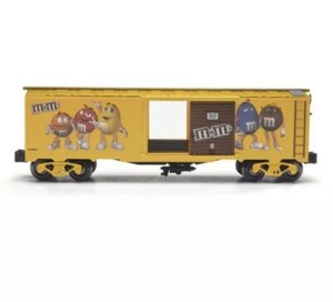 m&m tin train set