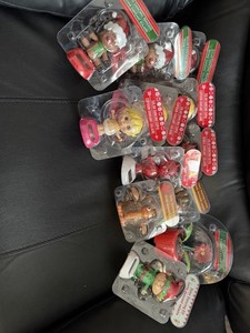 Lot of 12 Solar Dacing Figures Cupidon-Diable Renne- Lutin-Turkey-Poinsettia NIP