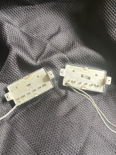 Gibson Patent Number Pickups Pair Chrome 1960s - Picture 2 of 14
