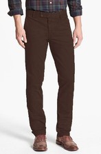 Chinos cómodos de sarga mantequilla marrón oscuro GANT para hombre talla 40/34 $178 nuevos con etiquetas
