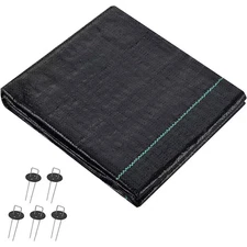 Weed Barrier Landscape Fabric 3.2Oz Heavy-Duty Gardening Ground Cover Mat with U