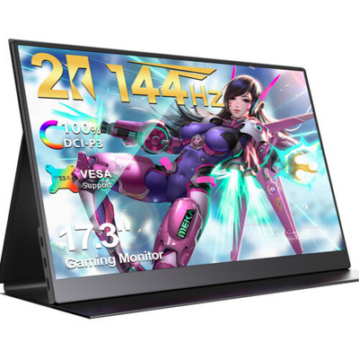 UPERFECT Portable Monitor 17.3 Zoll 144Hz 2K Tragbarer Monitore 100% sRGB w/VESA
