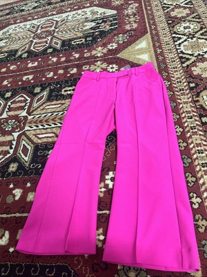 Express Studio Stretch Twill Mid Rise Trouser Neon Berry