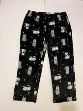 Joyspun Christmas Cat Pattern Women’s PJ Bottoms New Size XL