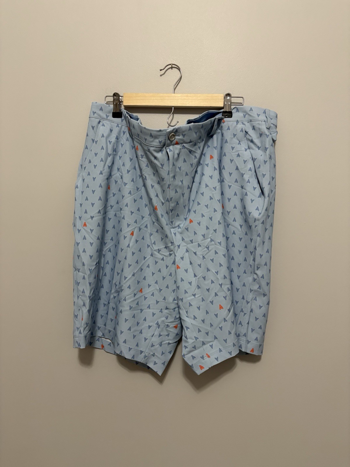 Greg Norman Light Blue Patterned Performance Golf… - image 1