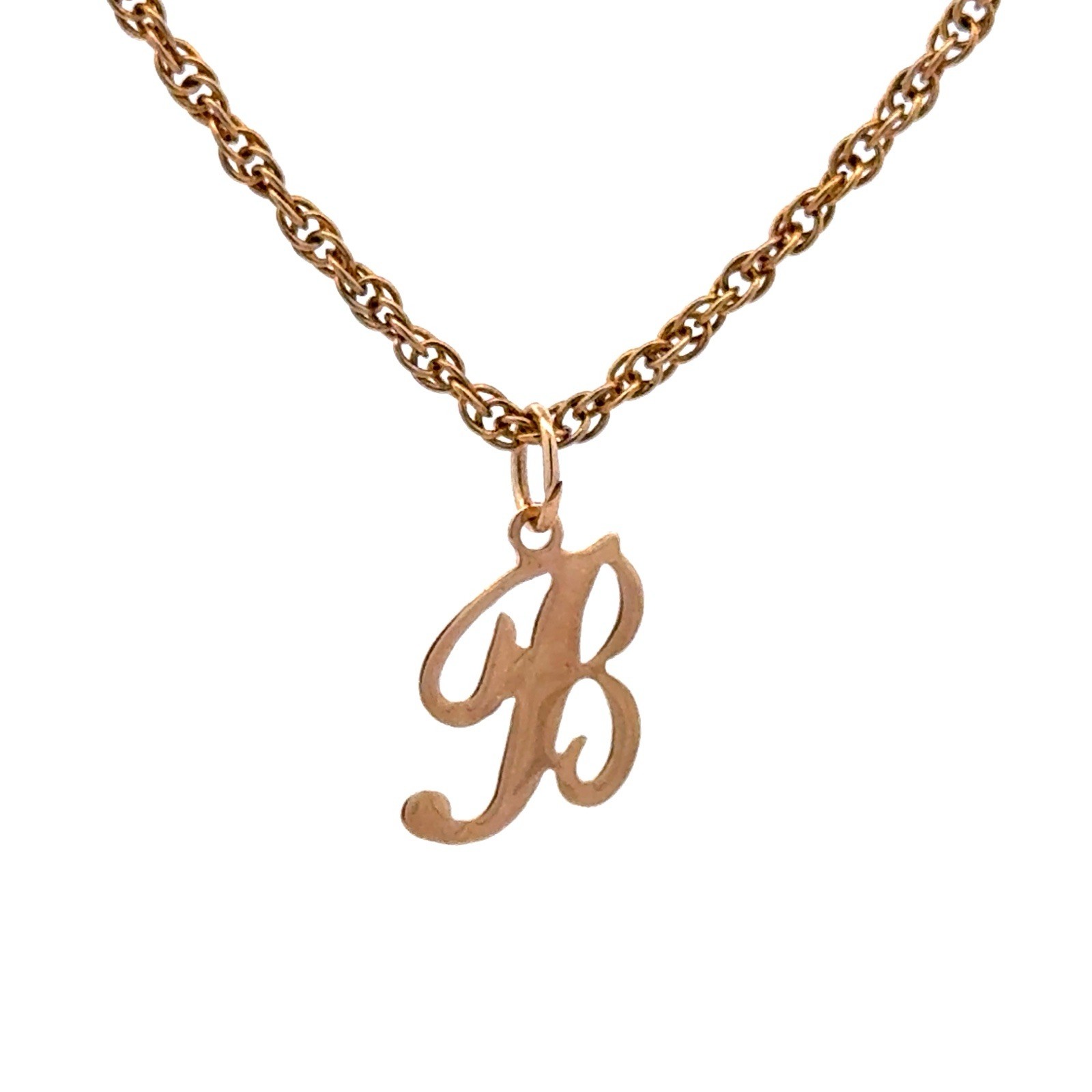 Designer 14K Yellow Gold Script Initial Monogram … - image 1