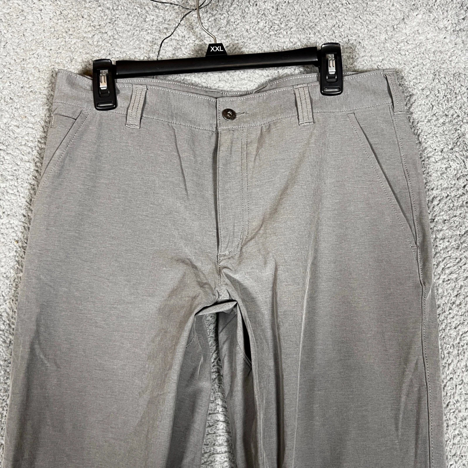 Duluth Chino Pants Mens 32x30 Trading Co Standard Fit Gray Flat Front Office