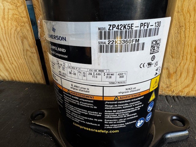 Copeland Compressor 3.5 to 4 tons ZP42K5E-PFV 208-230/1/60 R410 | eBay