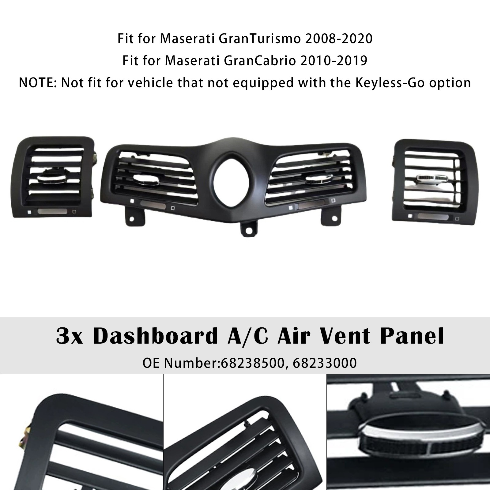Dashboard A/C Air Vent Panel Grille for Maserati GranTurismo (M145) 2008~2019