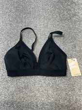 All You LIVELY Womens Mesh Trim Bralette No Wire Bra Jet Black NEW Size 1