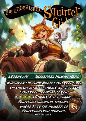 The Unbeatable Squirrel Girl EDH Commander Deck  Mono Green Squirrel Swarm Proxy