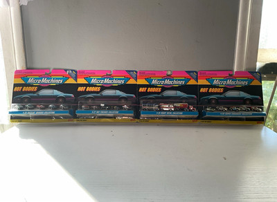 Micro Machines Hot Bodies 26, 27, 28, 29 Lot 4 Packs 1996 Vintage