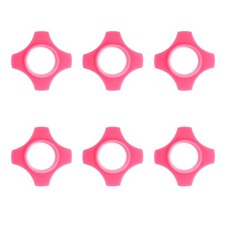 6 Pack 1.46" Quadrangular Rubber Mic Rolling Ring, Rose