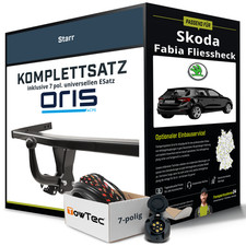 Für SKODA Fabia Fliessheck III NJ3 Anhängerkupplung starr +eSatz 7pol uni 18-